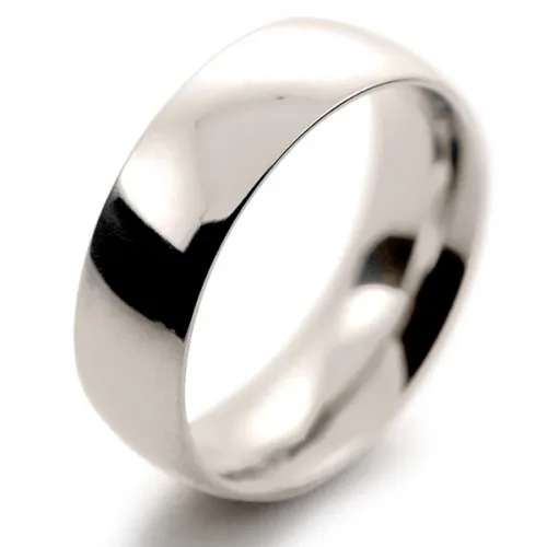 Court Very Heavy -  7mm (TCH7 W) White Gold Wedding Ring